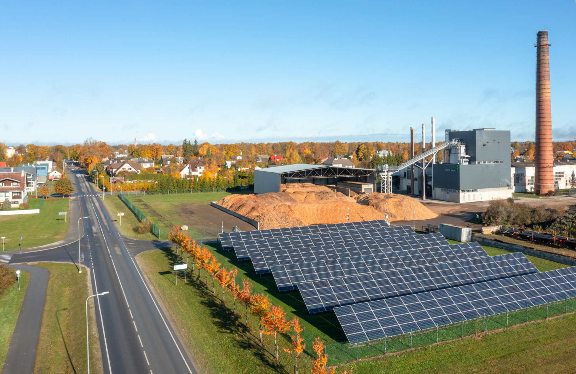 CHP and solar park in Paide, Estonia